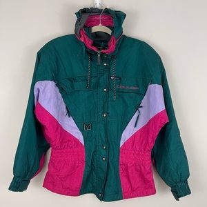 Vintage Couloir Entrant Thermothin Winter Color Block Ski Jacket